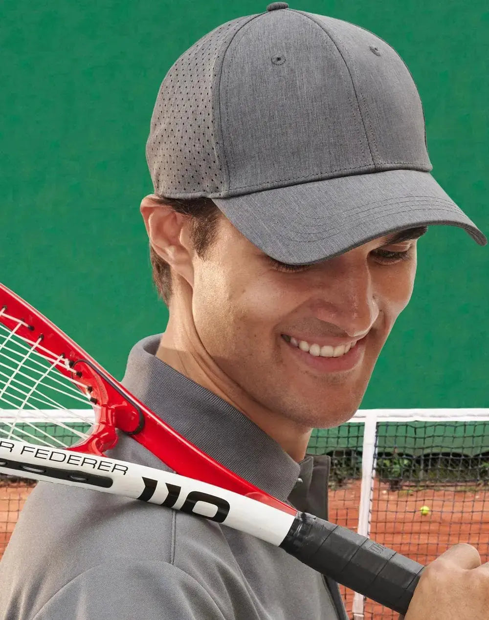 Winning Spirit 4 Way Stretch Laser Cut Runner's Cap CH88 Metro Workwear.